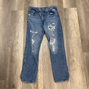 Levi's Relaxed Fit Distressed Blue Jeans